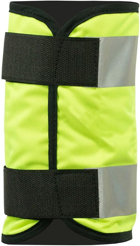 HORZE Horse Leg Wraps, Reflective Neon Yellow Safety Gear for Night Riding