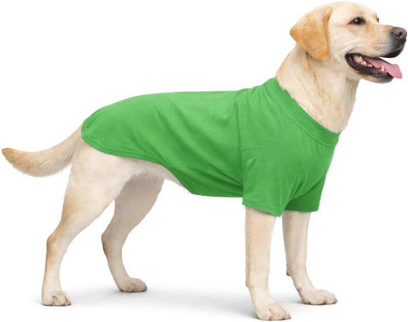 Lovelonglong Pet Clothing Dog Costumes Basic Blank T-Shirt Tee Shirts for Large Dogs Green XXXXL