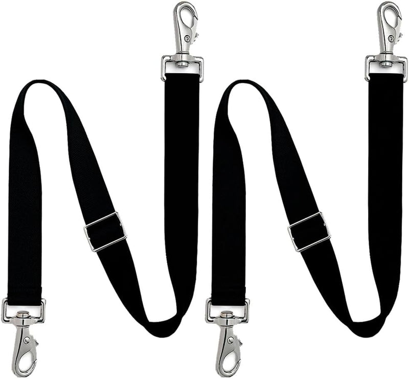 Premium Horse Blanket Sheet Leg Straps, Replacement Stretchy Belly Strap with Double Swivel Snaps, Adjustable Elastic Le