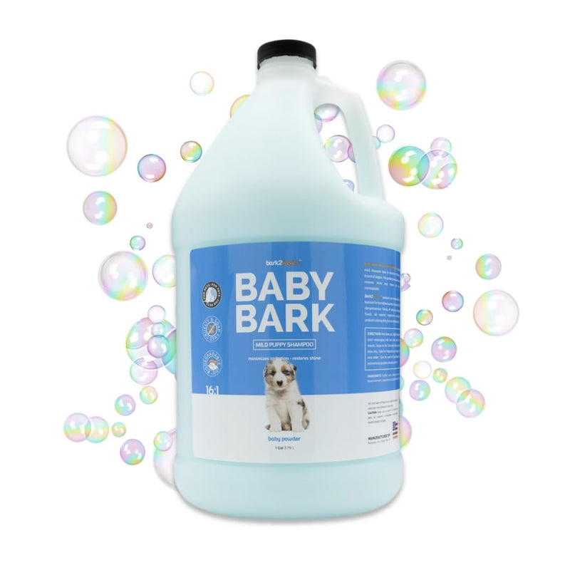 Bark2Basics Baby Bark Puppy Shampoo for Dogs, Gallon - Naturally Derived Ingredients, Formulated for Puppies, Professional Grooming Grade, Gentle on Dry or Sensitive Skin, Made in The USA