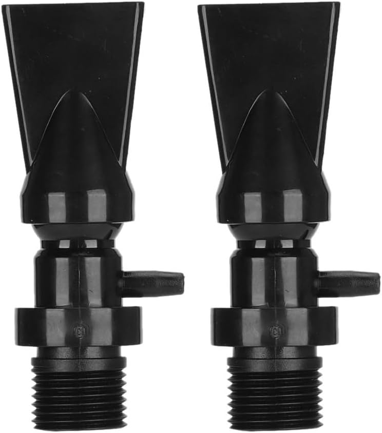 2 Pcs ABS 360° Rotating Aquarium Duckbill Nozzle Adjustable Direction Aeration Port Water Outlet Tube for Fish Tank Pump