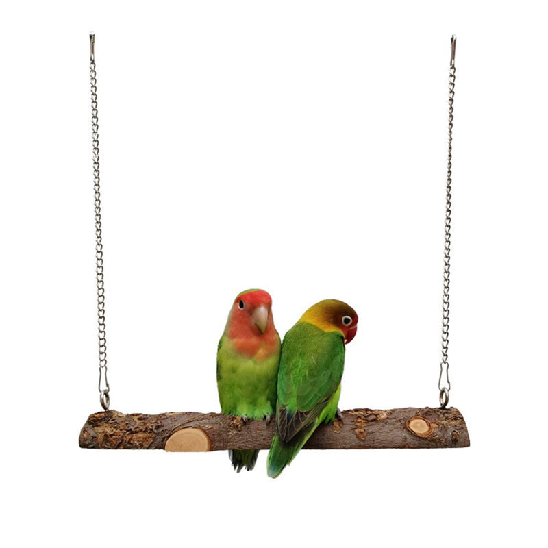 Nynelly Pet Bird Swing, Parrot Cage Toys, Natural Wooden Swing Toys for Parakeet Cockatoo Cockatiel Conure Lovebirds Canaries Little Macaw African Parrot