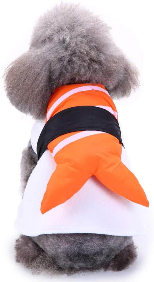 Halloween Fancy Fleece Dogs Cats Warm Costumes Coat Shrimp Sushi for Teddy, Pug, Chihuahua, Shih Tzu, Yorkshire Terriers