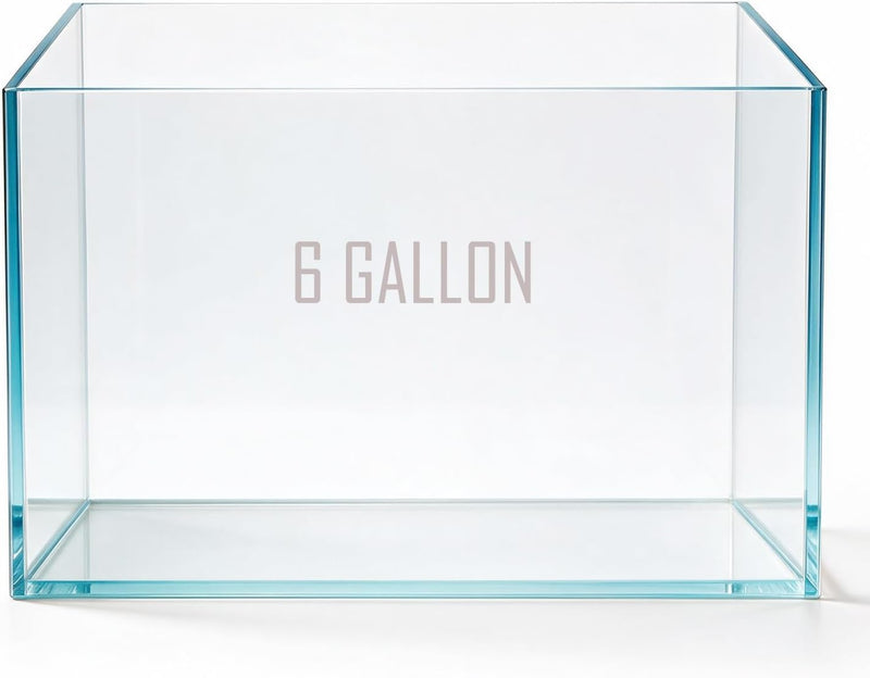 6 Gallon Rimless Aquarium Fish Tank, Ultra-Clear Nano Glass Rectangular Fish Tank L15.7"×W9.05"×H9.8" Thickness 6mm Glas