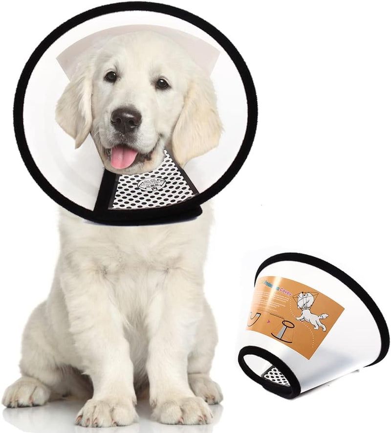 Plastic Pet Recovery Collars & Cones for Dogs and Cats After Surgery Adjustable Dog Neck Cone Surgical Elizabeth E-Colla