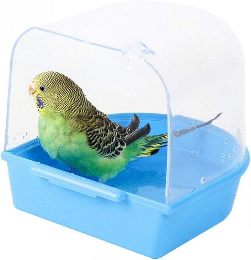 kathson Bird Bath for Cage Parakeet Bathing Tube for Budgie Conure Parakeet Finch Canary Cockatiel Parrot Lovebird (Rand