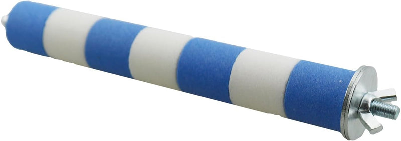 TAODAN 20x2.5cm Parrot Nail Grooming Stick Blue and White Bird Claw Grinding Sandstone Perch Suitable for Most Bird Coop