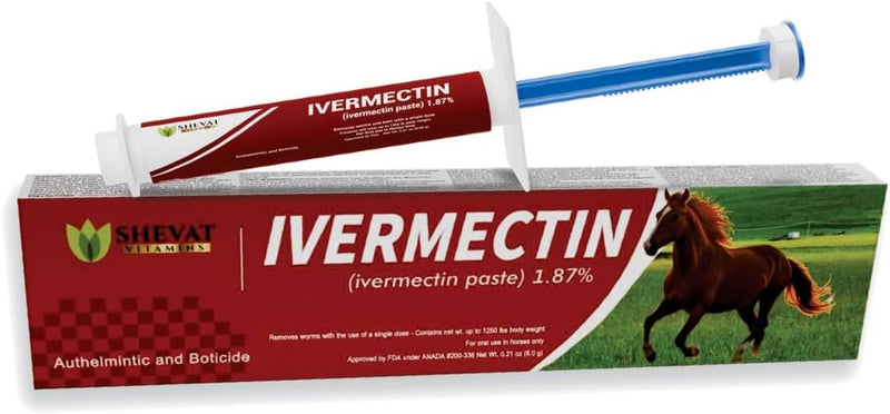 Ivermectin Horse Paste 1.87% – Apple Flavored – 6.08g Tube – for Horses Up to 1250 lb - 1 Pack