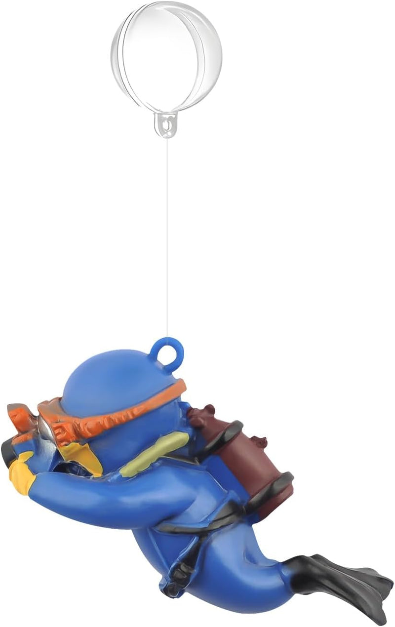 onesimcr Floating Fish Tank Decorations, Aquarium Decorations, Lovely Diver Fish Tank Decorations, Floating Device Fish