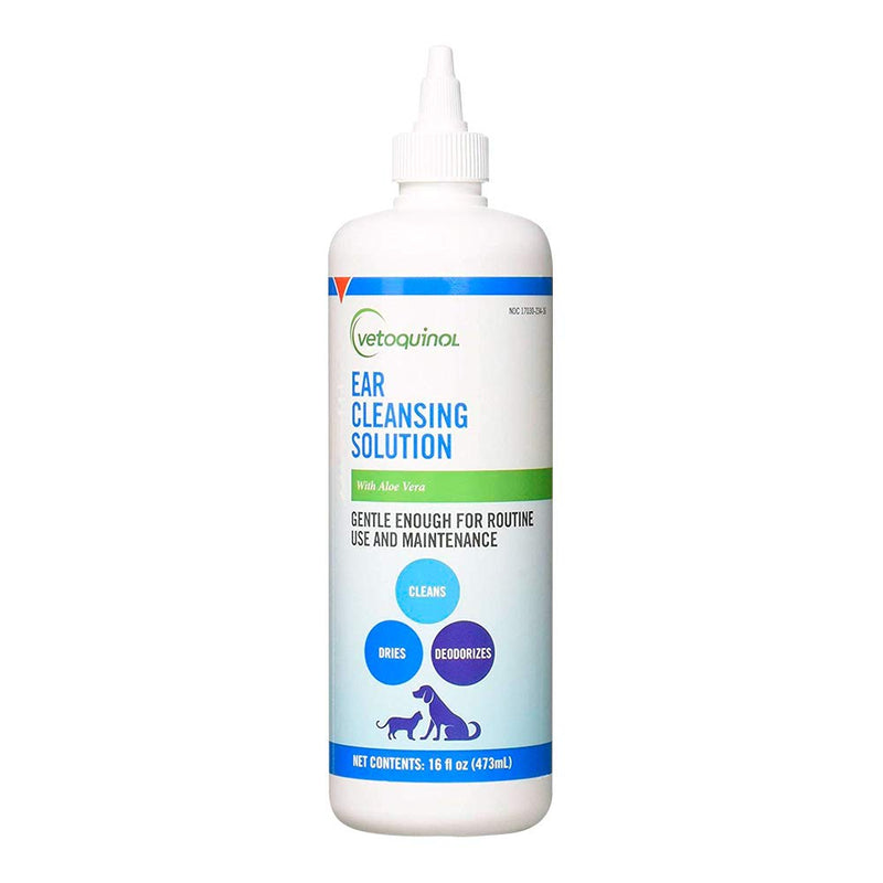 Vetoquinol Ear Cleansing Solution for Dogs and Cats - 16oz