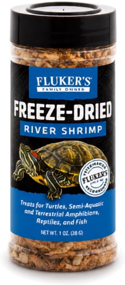 Fluker's Freeze Dried River Shrimp, Nutrient-Packed, Ideal for Lizards, Reptiles, Birds, Fish, Hedgehogs, 1 Oz
