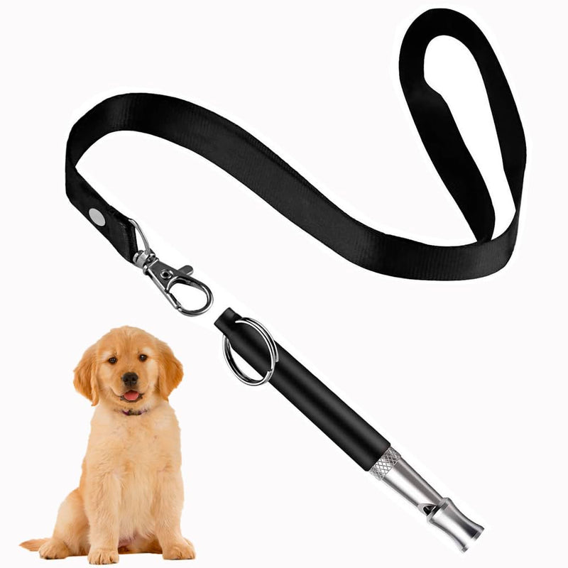 ESONLITOR Dog Whistle to Stop Barking, Adjustable Pitch Ultrasonic Training Tool Silent Bark Control for Dogs-1 Free Lanyard Strap with Pack of 1 PCS Pet Whistle