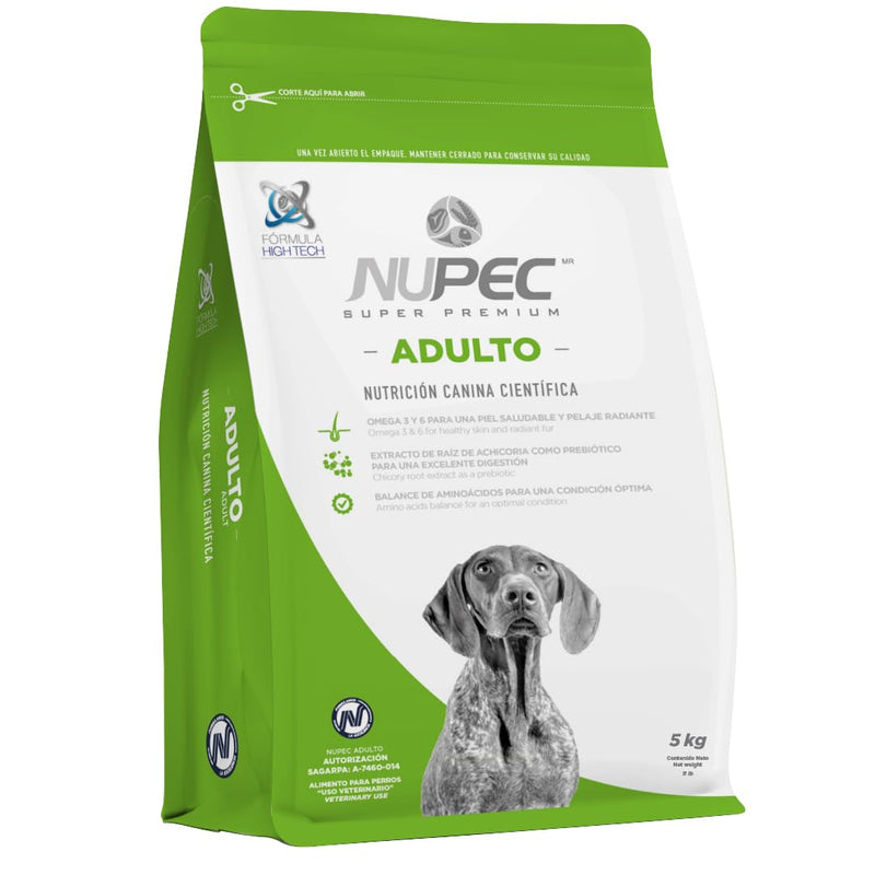 Nupec Comida para Perros, Adulto, Sabor a Carne, 5 kg (Empaque Puede variar)