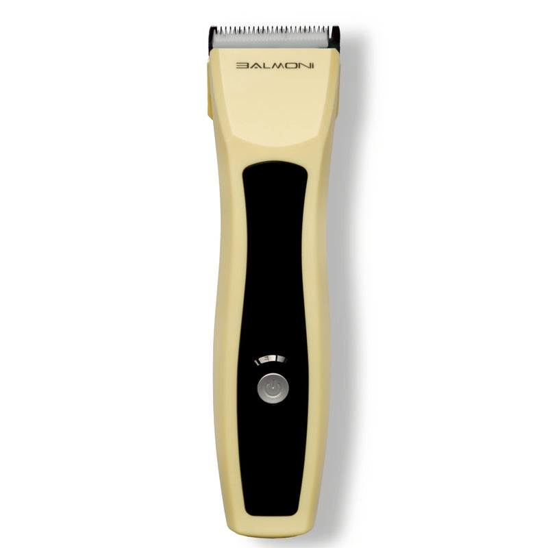 BALMONI Cordless Pet Trimmer for Dogs & Cats – Rechargeable Grooming Clipper with Detachable Metal Blade, Low-Noise Motor, Supports Optional Blade Lengths (Parent) (Yellow, Single)
