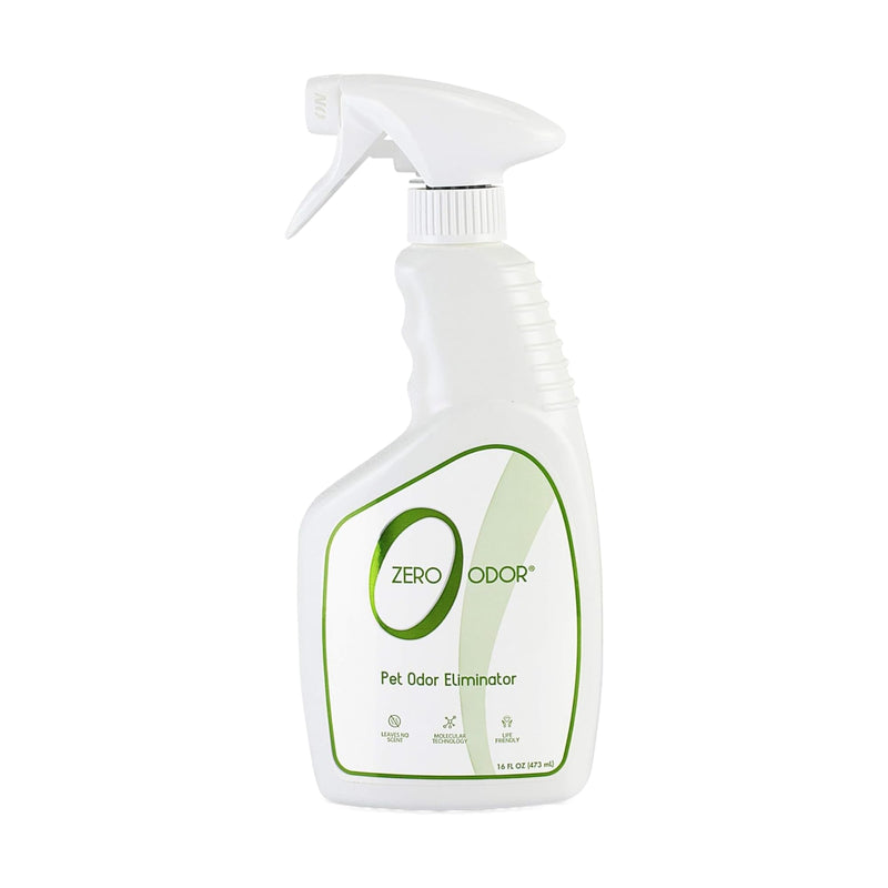 Zero Odor Pet Odor Eliminator, Air and Surface Odor Remover for Carpet, Furniture, and Pet Beds, Trigger Spray, 16 fl oz