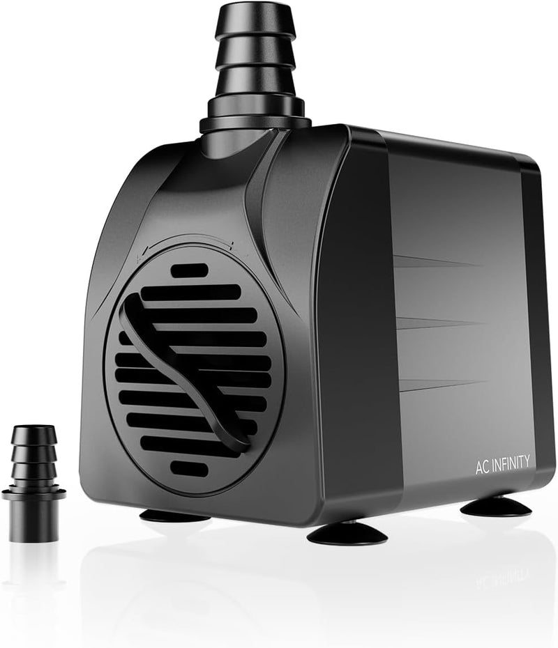 AC Infinity Submersible Pump 220 GPH for Hydroponics, Aquariums & Fountains
