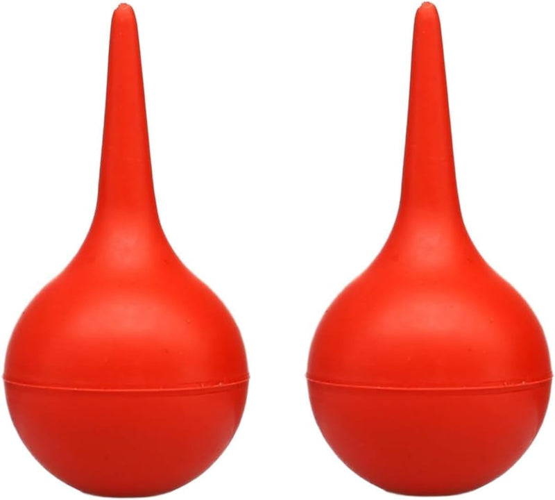 2Pcs Red Manual Amniotic Fluid Suction Device Canine Feline Pet Puppy Dog for Nasal Home Clinic Choking Pumping Delivery