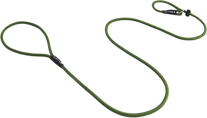 Dog & Field Signature Slip Lead for Dogs, Olive Green. 4ft Lightweight Dog Slip Leash with Sliding Rubber Stopper. Train