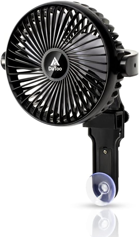 DaToo Aquarium Chillers Fish Tank Cooling Fan Quiet Aquarium Fan Wind Angle Adjustable Chiller with Clip and Suction Cup