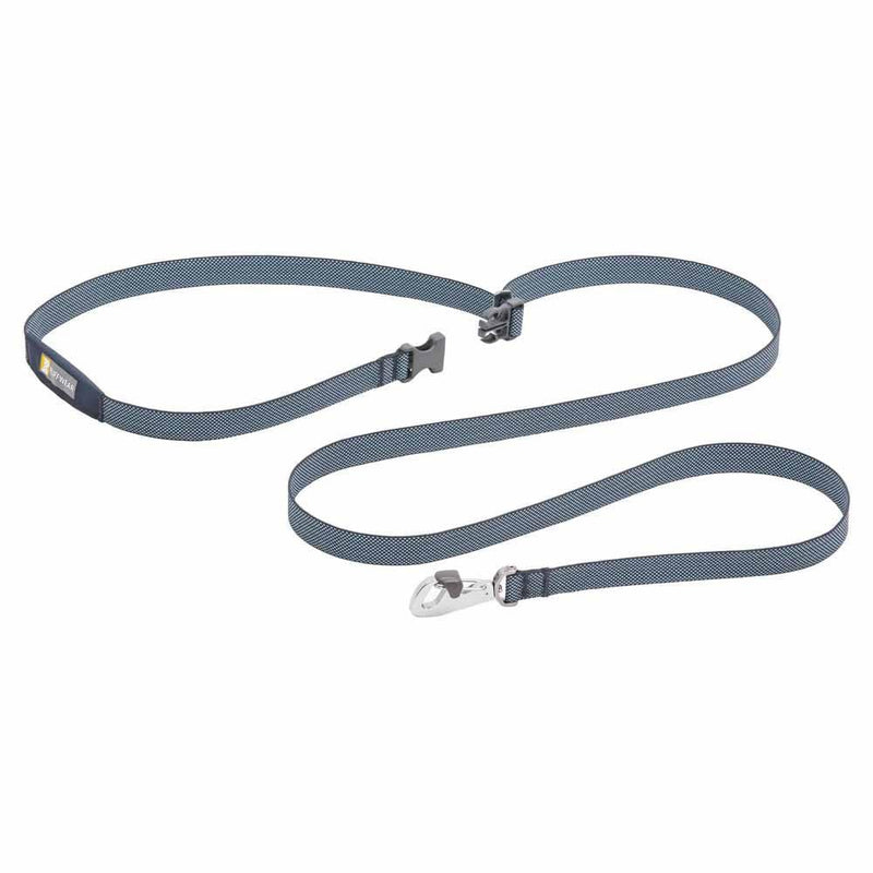 Ruffwear, Flagline Dog Leash, Lightweight Hands‑Free 6.5 ft Lead, Adjustable Waist‑Worn or Handheld, Lockable Swivel Crux Clip, Low‑Profile Pick‑Up Bag Stash Pocket, Basalt Gray