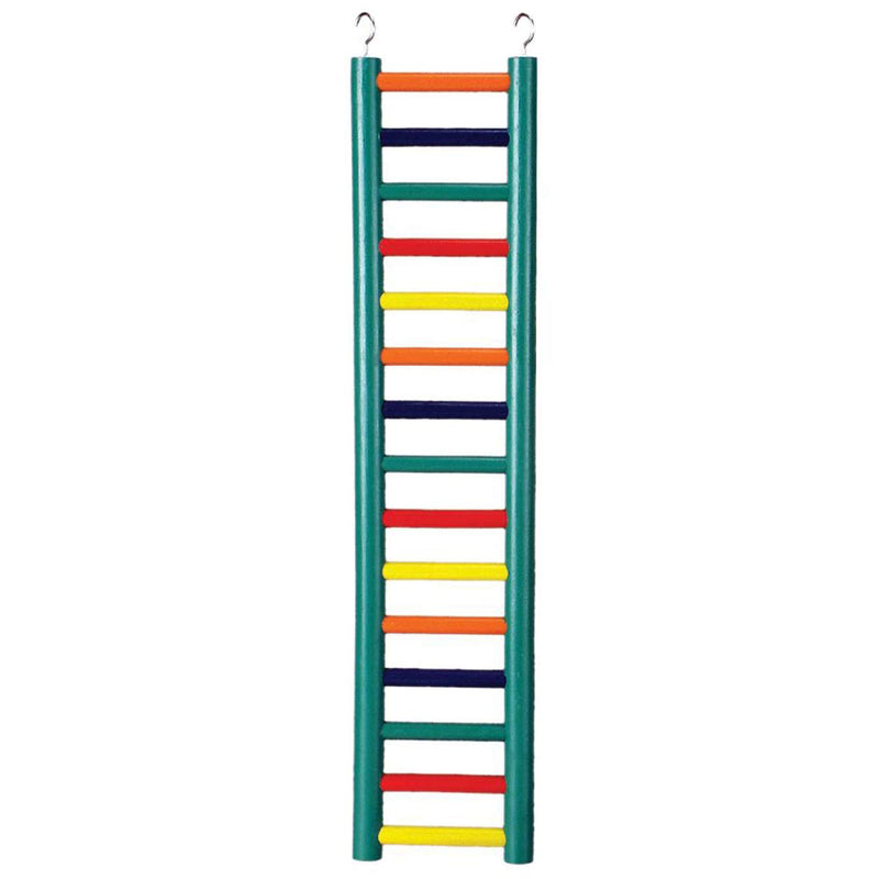 Prevue Pet Products 9-Rung Wood Bird Ladder - Accessories for All Pet Bird Sizes, Hanging Birdcage Toy for Climbing, Foot Exercise, Beak Use, Mental Enrichment, and Interactive Play