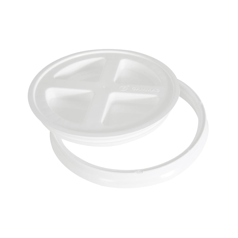 Gamma2 Gamma Seal Lid for Utility Buckets - Fits 3.5, 5, 6 & 7 gallon buckets, White, Made in USA