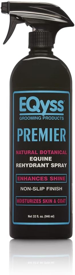 EQyss Premier Equine Horse Spray - Moisturizes Skin and Coat, Enhances Shine and Detangles, Prevents Dry Skin - Non-slip