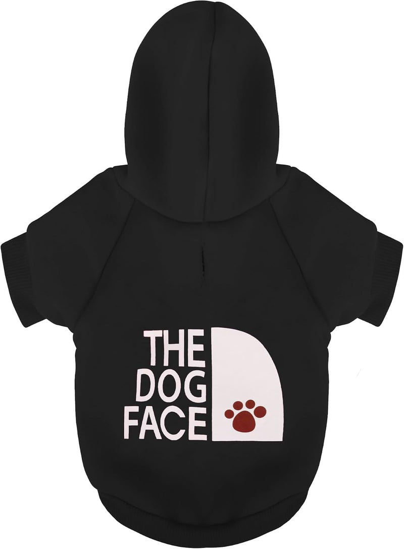 Paiaite Black Chihuahua Dog Hoodie: Keep Your Pup Warm and Stylish with a 'The Dog Face' Printed Sweatshirt Pet Clothes,