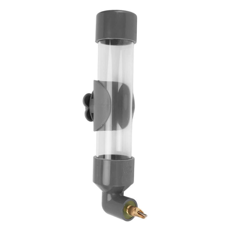 Parrot Automatic Drinking Device - Acrylic Bird Water Bottle for Small to Large Parrots - Safe, Leakproof, Easy to Install - Pet Bird Water Feeder - 220ml Capacity (Gray)