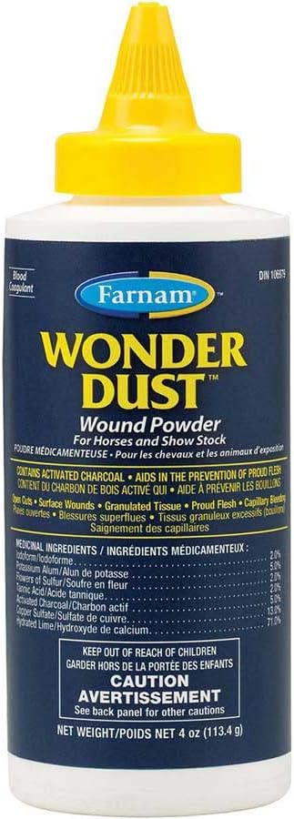 Farnam Wonder Dust Would Powder for Horses & Show Stock 4 oz Bottle - 3 Pack