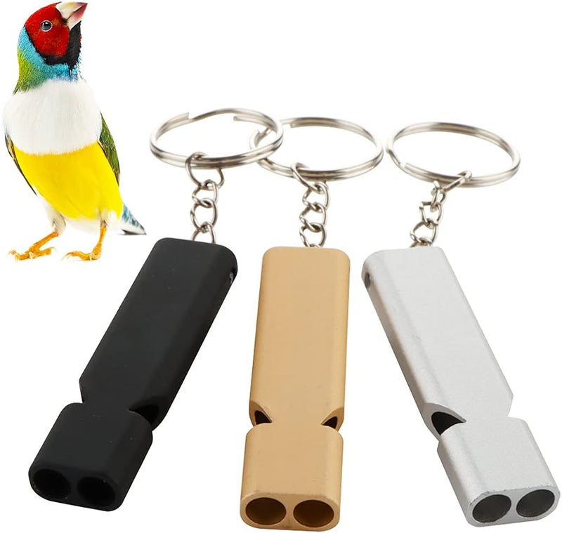 DQITJ 3 Pcs Birds Whistle Stainless Steel Training Training Flute Pet Behavior Training Tool for Pigeons Doves Parrot (B