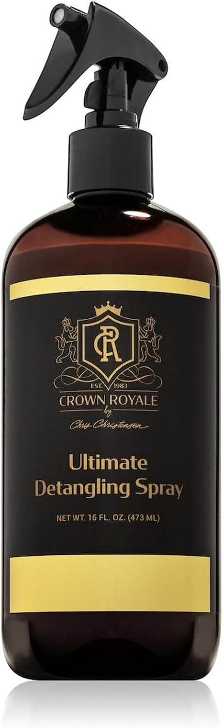 Crown Royale Ultimate Detangling Pet Spray Ready-to-Use, Removes Tangles, Prevents Stains, Repels Dirt, Made in USA, 16