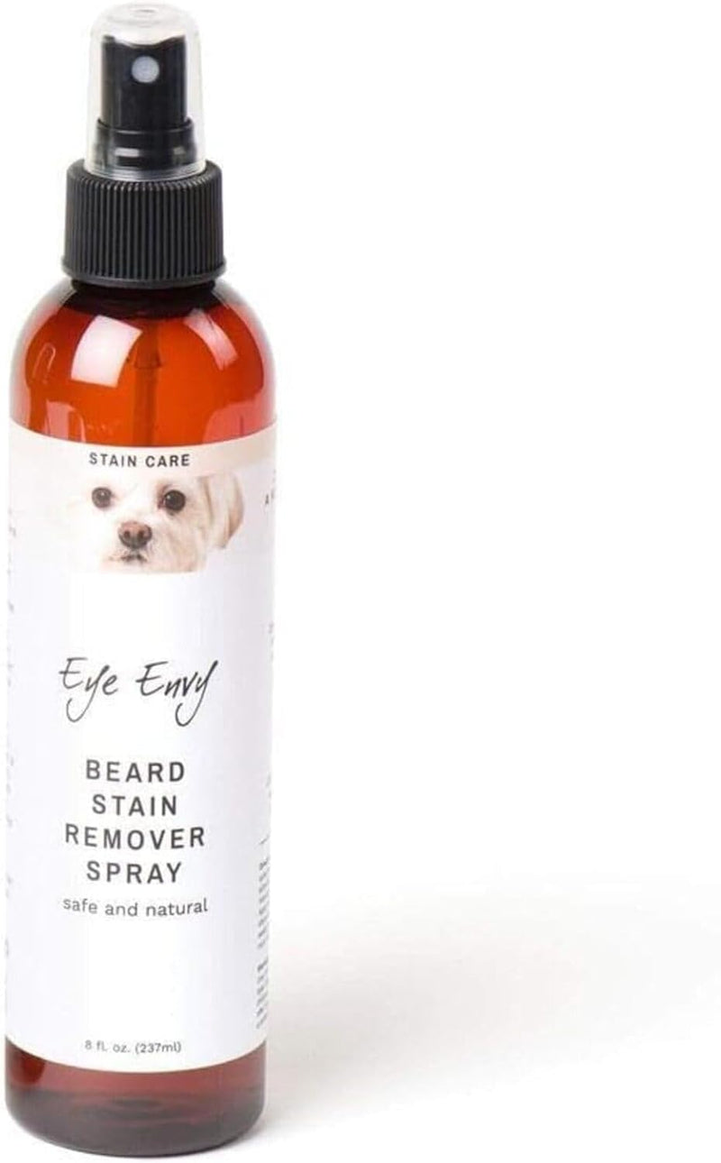 Eye Envy Beard Stain Remover Spray for Dogs/Cats. Natural, Safe. Remove Stains from Drooling, Saliva, Food, Runoff from