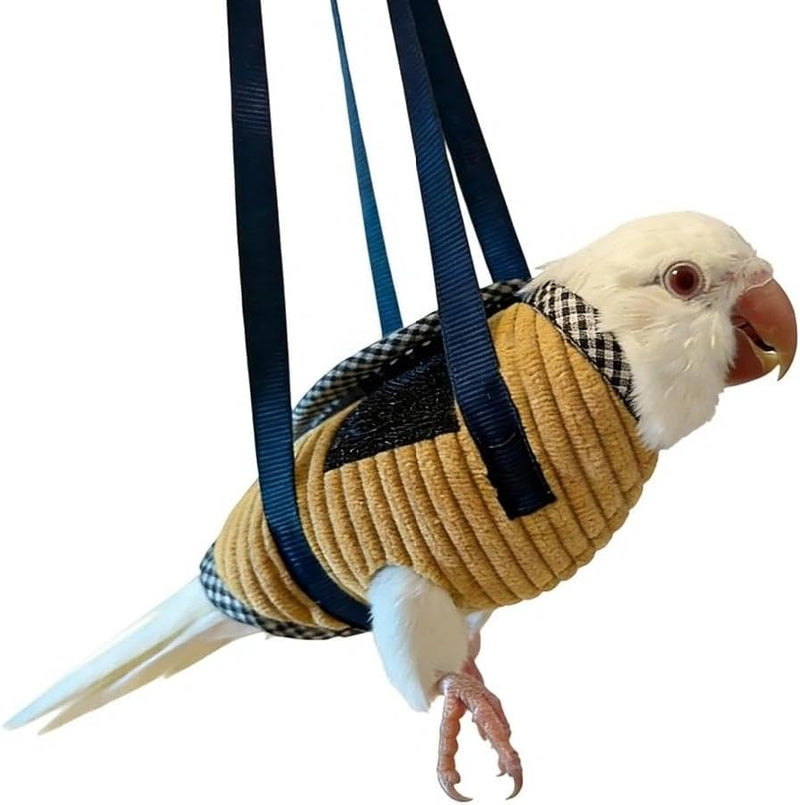 Portable Bird Carrier Sling Harness for Parrots Cockatiel Conure Random Color