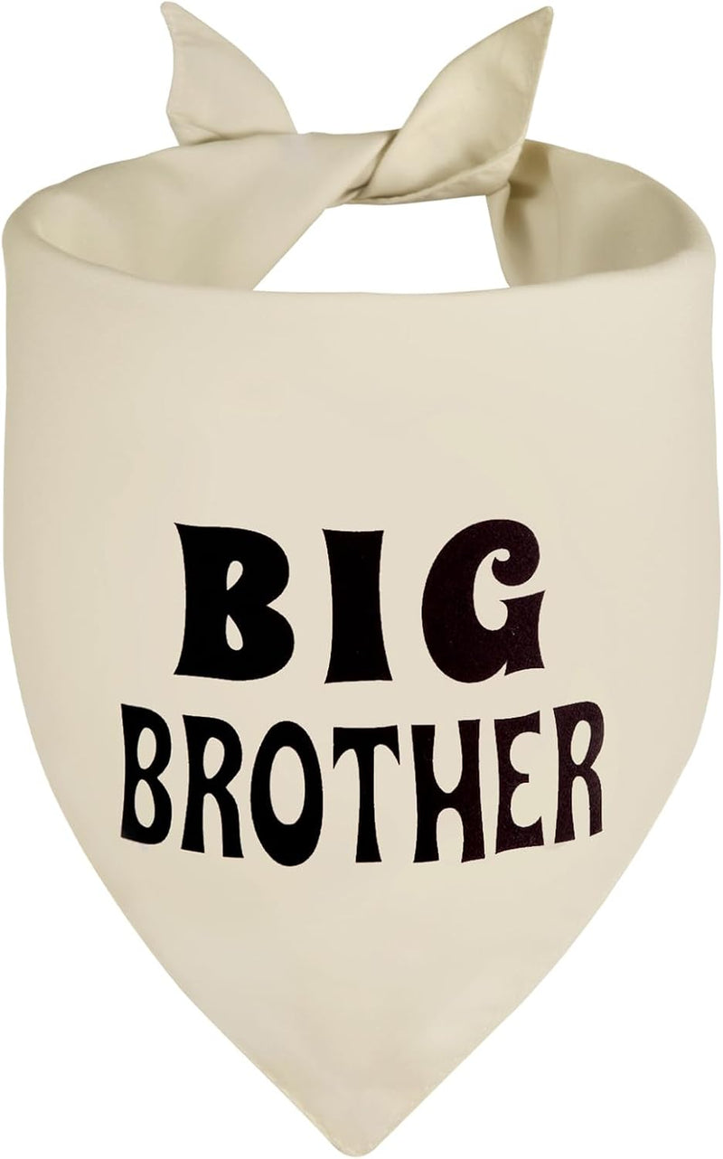 Big Brother Dog Bandana Beige XLarge 1PCS, Adjustable Triangle Scarf