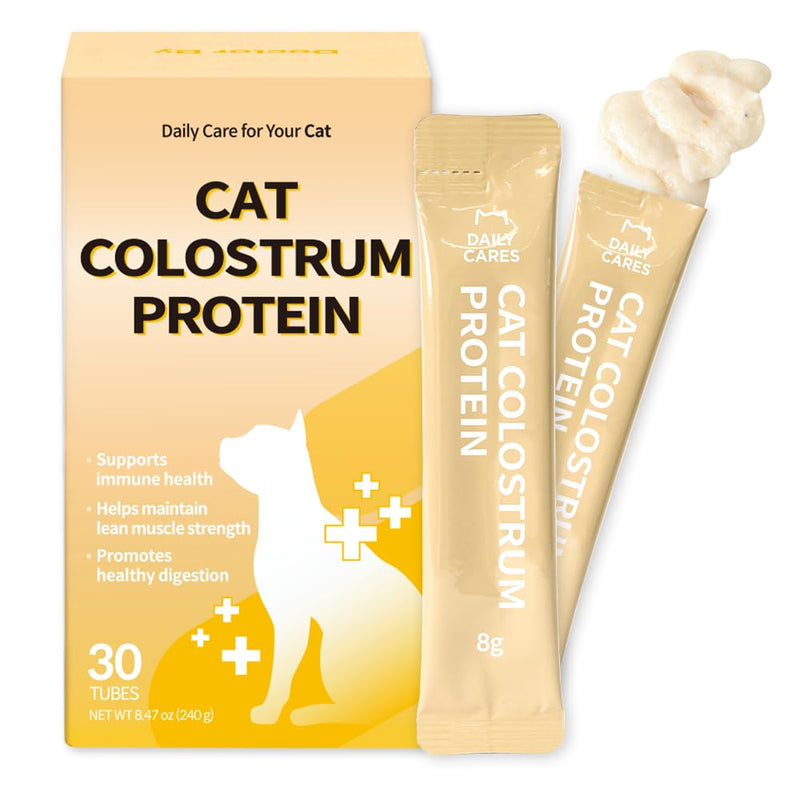 Doctor By Cat Colostrum Protein Cat Supplement Immune Support Muscle Growth, Gentle on Digestion for Kittens, Adult&Senior Cats with Goat Milk, Whey Protein Isolate, Colostrum Lickable Formula