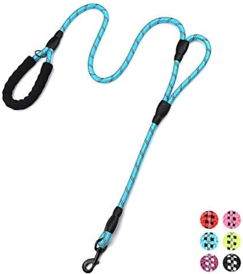 Plutus Pet Rope Dog Leash 6ft Long,Traffic Padded Two Handle,Heavy Duty,Reflective Double Handles Lead for Control Safet