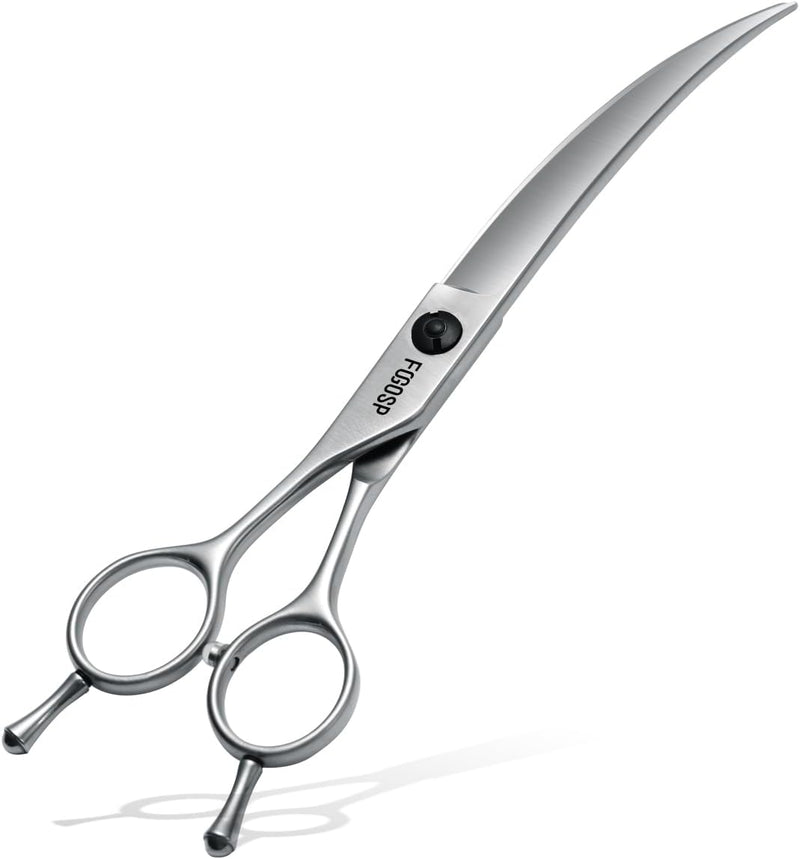 Professional Left Handed Curved Dog Grooming Scissors for Lefty Groomers 35° Arc Grooming Shears for Dogs Pet Cat Japane