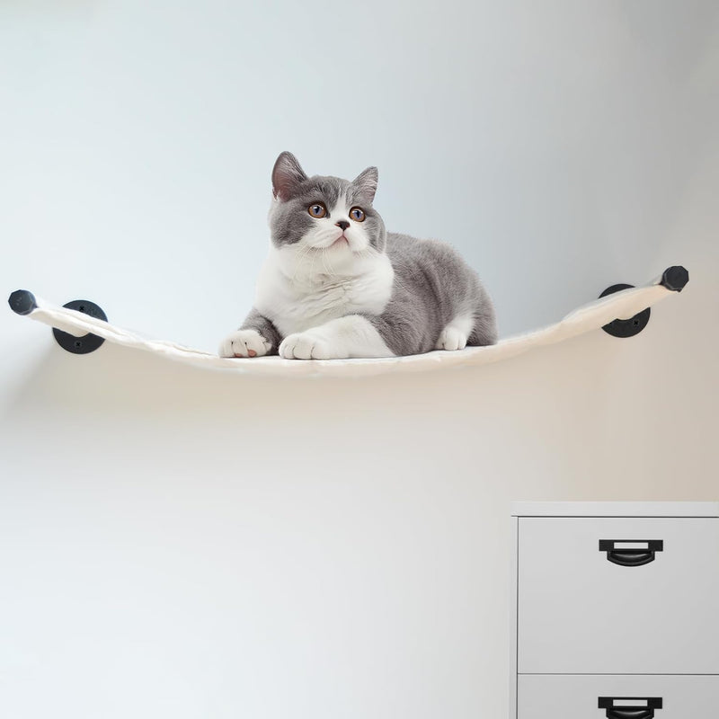 Cat Hammock Wall Mounted, Wall Mounted Cat Shelves, 35.43 x 12.99 in