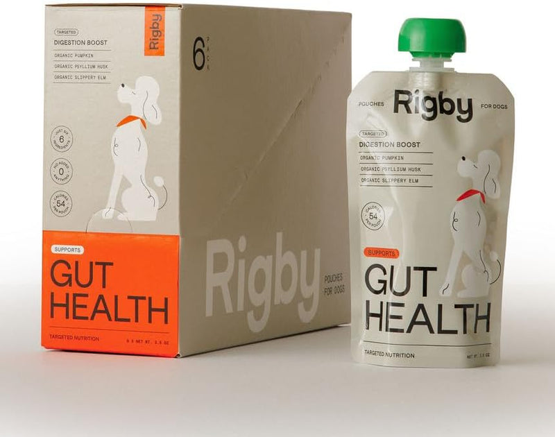 Rigby Targeted Dog Treats, Gut Health Lickable Squeeze Pouches