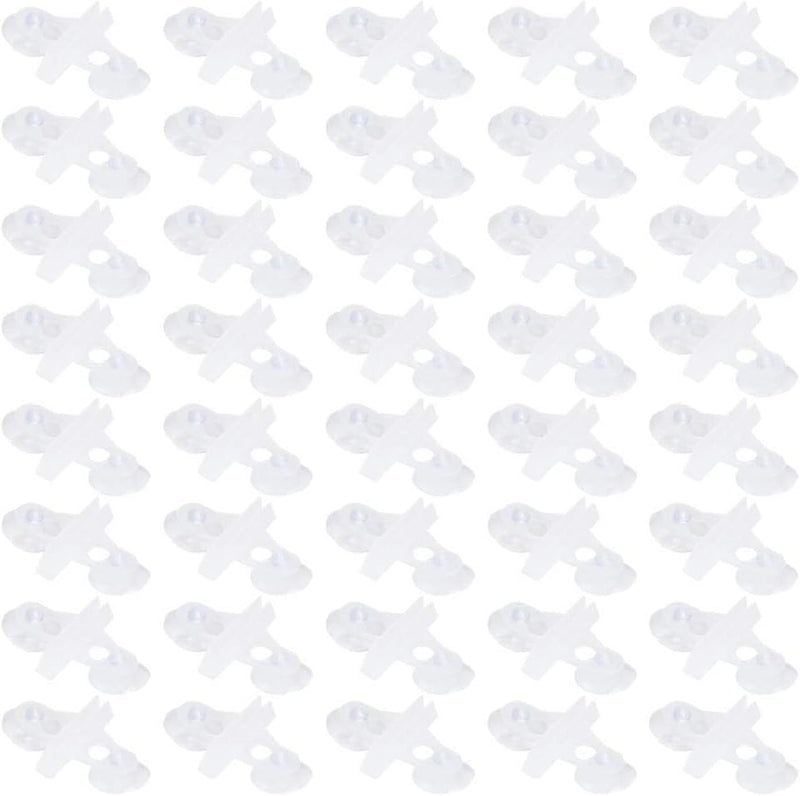 Zerodis 40 Pcs Aquarium Separation Clip, PVC Fish Suction Cup Separating Board Divider Support Clip with 80 Suction Cup