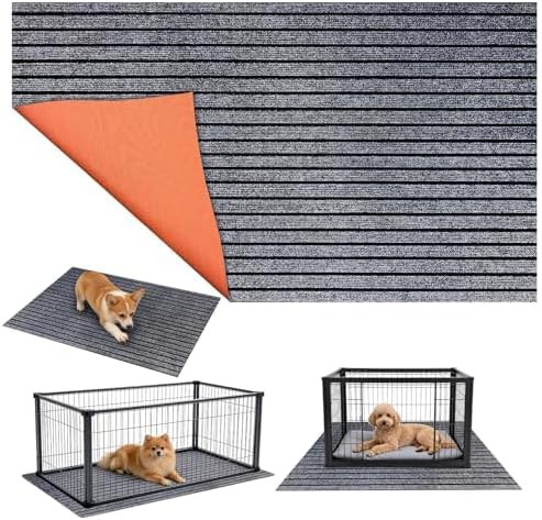 Mat for Under Dog Crate,Pad Dog Crate Mat Liner Floor Protector Washable Absorb Non-Slip Waterproof for Kennel Training,