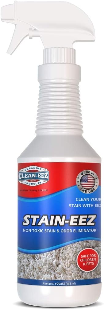 Clean-eez Stain-eez Carpet Cleaner Spray – Pro-Biotics & Enzyme Power for Ultimate Stain & Odor Elimination – Best Pet C
