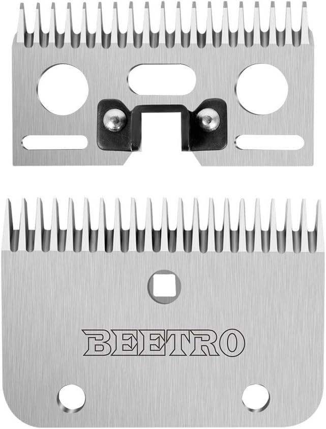 BEETRO 19 and 21 Teeth Horse Shears Replacement Blades, Professional Stainless Steel Clipper Blades for Horse Equine Goa
