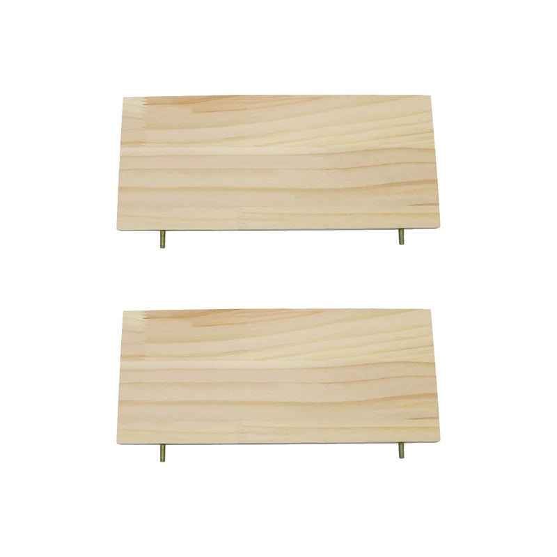 Litewoo Parrot Bird Wood Perch Platform Large Stand Shelf for Birds Budgie Parakeet Cockatiel Conure Cockatoo Macaw African Grey (2PC)