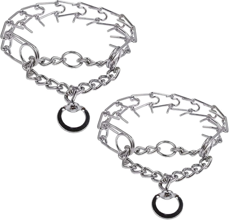 Darkyazi Durable Pinch Collar Stainless Steel Dog Adjustable Pet Training Collar for Medium Large Dogs