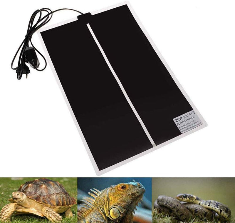 Reptile Heating Pad with Temperature Adjustment, 110V Non-Adhesive Heat Mat for Reptiles Tortoise Snakes Lizard Gecko He