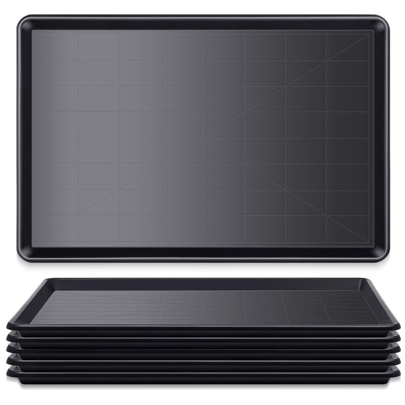 Mifoci 6 Pcs 35 x 23.6 Inch Replacement Tray for Large Dog Plastic Dog Crate Pan Crate Bottom Liner Trays Chicken Poop Tray