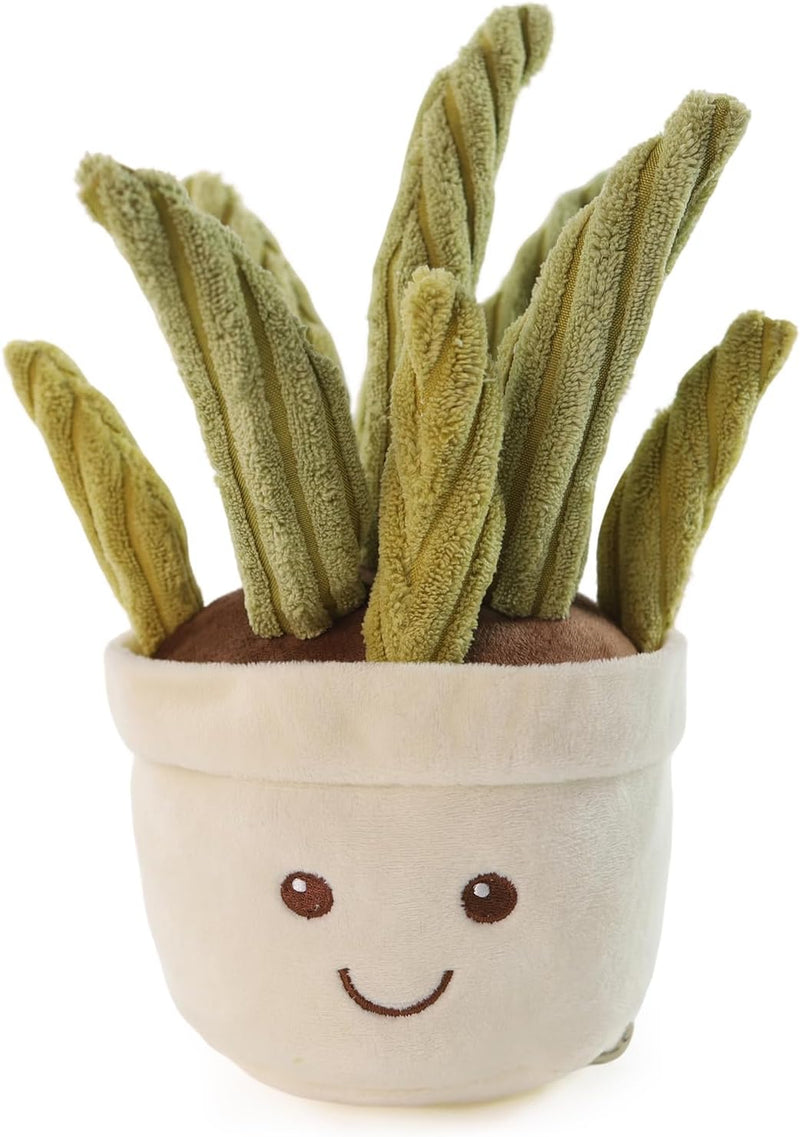 Furvana Succulent Plush Dog Toy, 2-in-1 Interactive Squeaky Chew Toy with Crinkle Layers for Medium, Large Dogs and Pupp