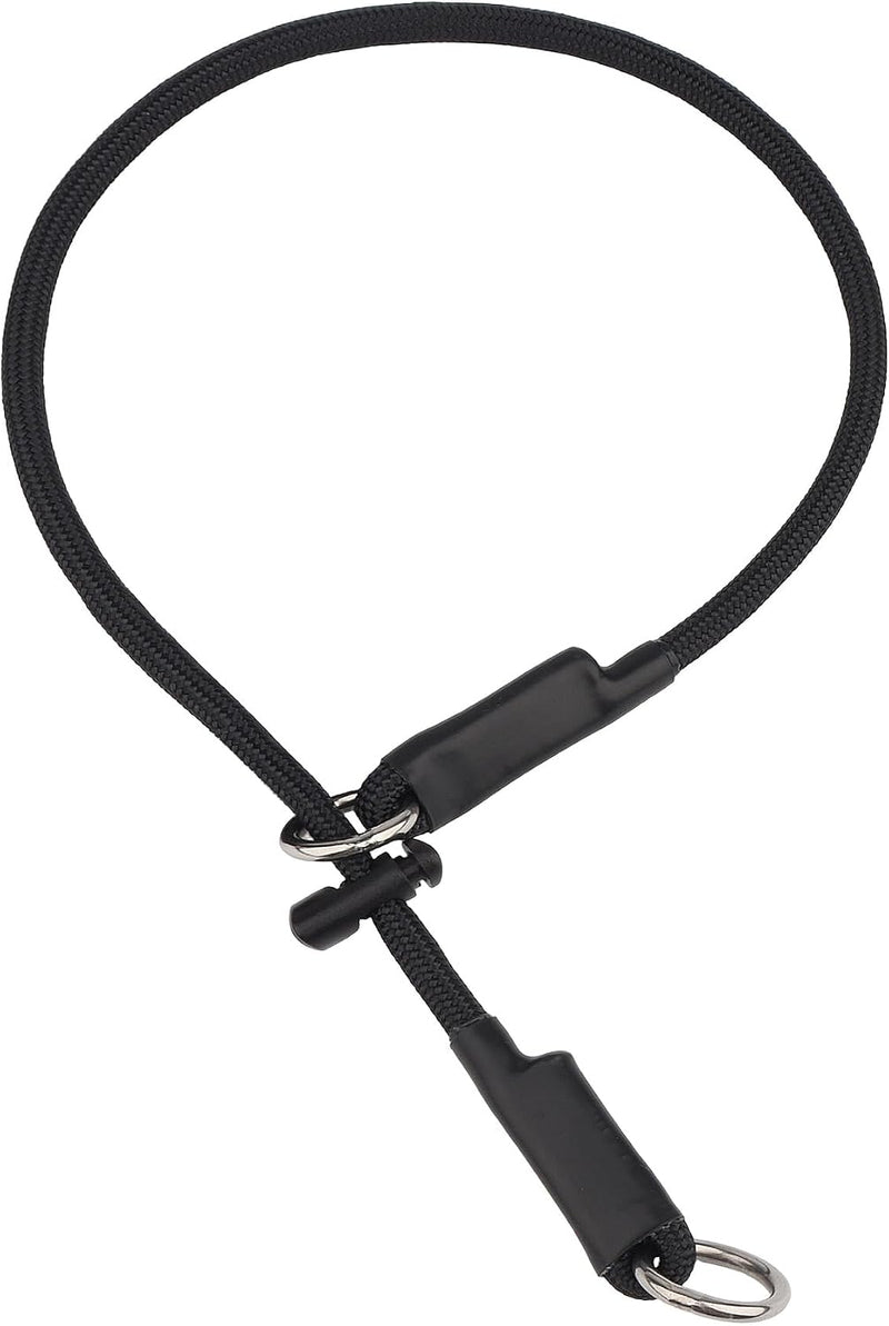 Martingale Dog Collar, 5/16” High-Strength Nylon Rope Slip Collar with Spring-Loaded Adjustable Stopper for Small, Mediu